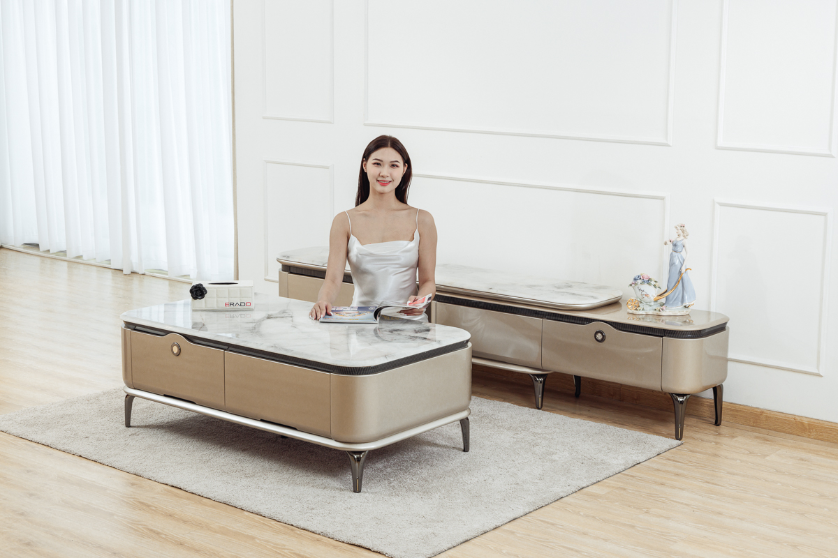 Bộ bàn trà - Kệ ti vi B57 cho phòng khách